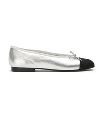 Robyn Silver Nappa/Black Grosgrain