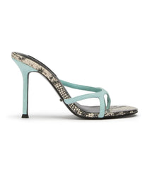 Dima Turquoise Suede/Ecru Snake