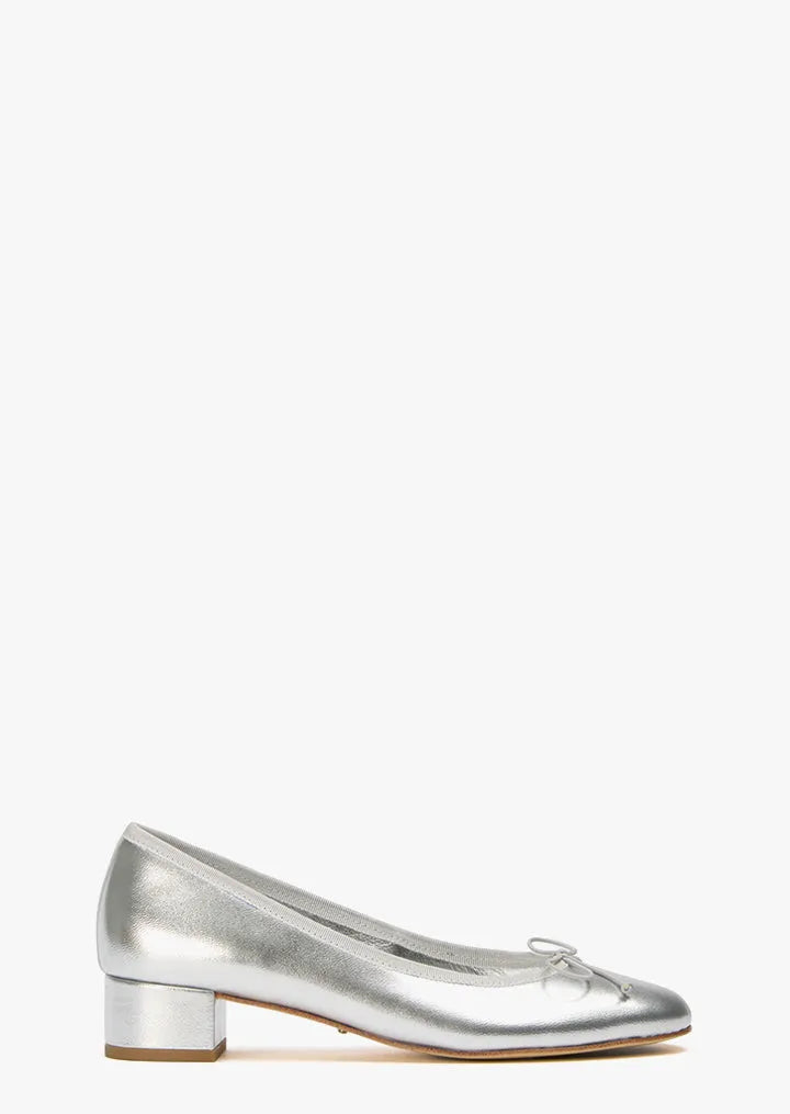 Maddi Silver Nappa Metallic