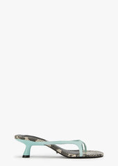 Kassy Turquoise Suede/Ecru Snake